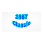 1987 Classic Blue Photo Card Template