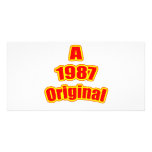 1987 Original Red Photo Greeting Card
