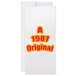 1987 Original Red Full Colour Rack Card
