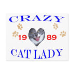 1989 Crazy Cat Lady Postcards
