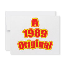 1989 Original Red Personalised Announcement