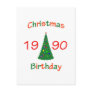 1990 Christmas Birthday Postcard