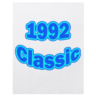 1992 Classic Blue Full Color Flyer by birthyeardesigns3