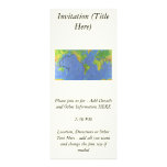 1994 Physical World Map - Tectonic Plates - USGS Personalized Invitations