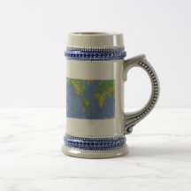 1994 Physical World Map - Tectonic Plates - USGS Mugs