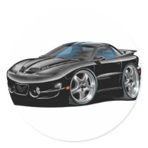1998-02 Trans Am Black Car Round Stickers