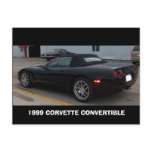 1999 CORVETTE CONVERTIBLE ANGLE VIEW POSTCARDS