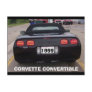 1999 CORVETTE CONVERTIBLE REAR VIEW POSTCARD