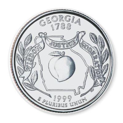 1999 Georgia State Quarter magnet by StateQuarterGear