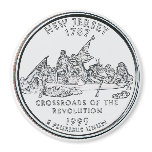1999 New Jersey State Quarter magnet