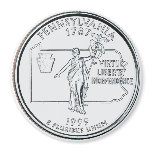 1999 Pennsylvania State Quarter magnet