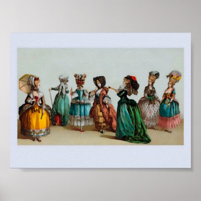 $19.95 Happy Girls ~ Print Fashion Plate by galleriaofart