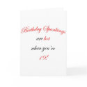 19 Birthday Spanking cards