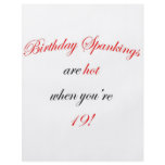 19 Birthday Spanking flyers