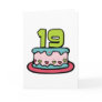 19 Year Old Birthday Cake Card