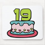 19 Year Old Birthday Cake mousepads