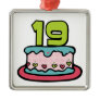 19 Year Old Birthday Cake Christmas Ornaments