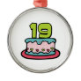 19 Year Old Birthday Cake Christmas Ornament