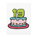 19 Year Old Birthday Cake postcards