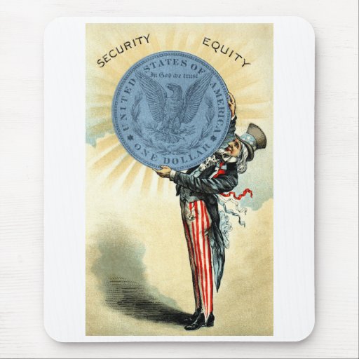19C Uncle Sam Likes Silver Mousepad