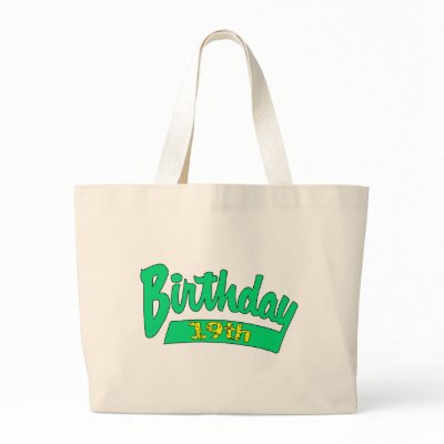 19th Birthday Gifts Tote Bag by birthday_gifts