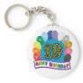 19th Birthday Gifts with Assorted Balloons Design Key Chain