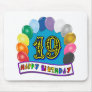 19th Birthday Gifts with Assorted Balloons Design Mousepads