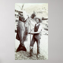 19th C. Fisherman and Goliath Grouper