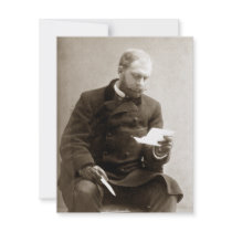 19th C. Gent reading a letter Announcement