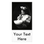19th C. Girl Blowing Soap Bubbles Personalized Photo Card