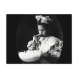 19th C. Girl Blowing Soap Bubbles Post Card