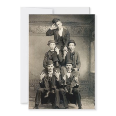 19th C. Human Pyramid by historicimage