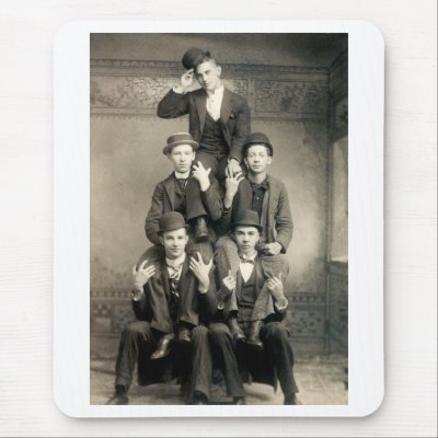 19th C. Human Pyramid by historicimage