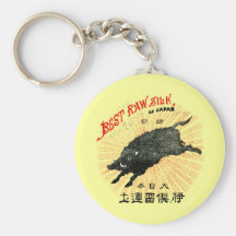 19th C. Japanese Silk Keychain