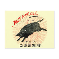 19th C. Japanese Silk Postcards