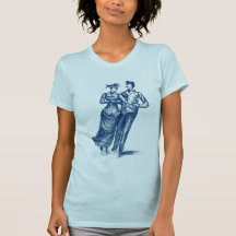 19th C. Roller Skaters, blue Tees