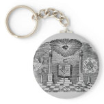 19th Century Masonic Blockcut engraving keychains