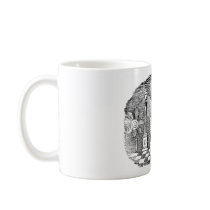 19th Century Masonic Blockcut engraving Mug