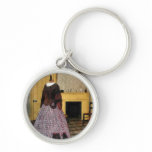 19th Century Plaid Dress Key Chain