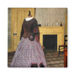 19th Century Plaid Dress Refrigerator Magnets