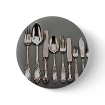 19th century silver cutlery, Warsaw, Poland Buttons