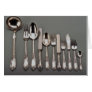 19th century silver cutlery, Warsaw, Poland Greeting Card