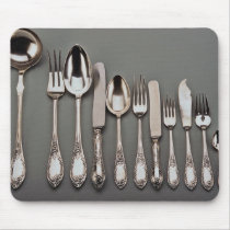 19th century silver cutlery, Warsaw, Poland Mouse Pads