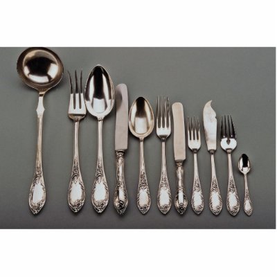 19th century silver cutlery, Warsaw, Poland Acrylic Cut Out by inspirelove