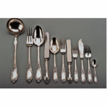 19th century silver cutlery, Warsaw, Poland Acrylic Cut Out