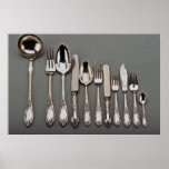 19th century silver cutlery, Warsaw, Poland posters