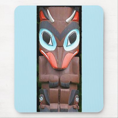 19th Century Squamish Totem Mouse Pad by nativeamerican