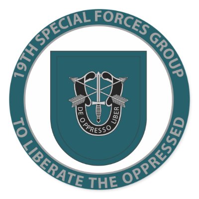 19th Special Forces Group Round Sticker by proartshirts
