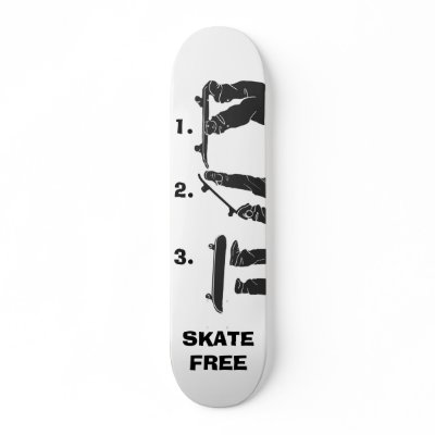1,2,3, SKATE FREE board Skate Board Deck by Spencer_Caverly