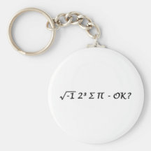 √-1 2³ ∑ ∏ - I Ate Some Pie Okay? Key Chains